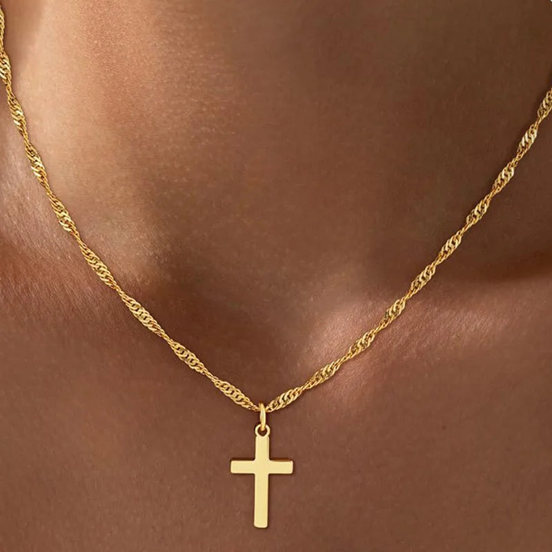 18K Gold Plated Cross Necklace