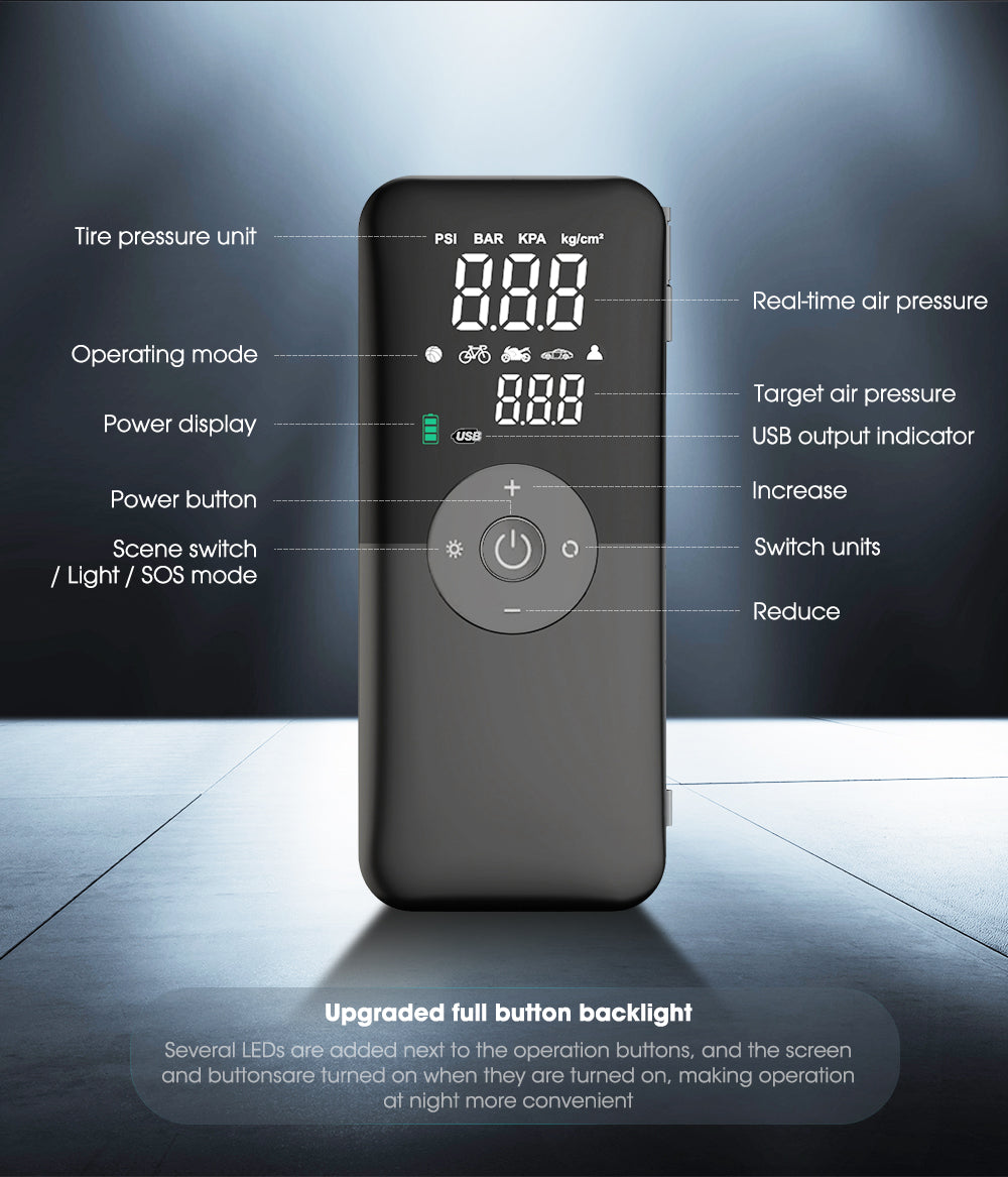 CARSUN™ Rechargeable Air Pump Tire Inflator