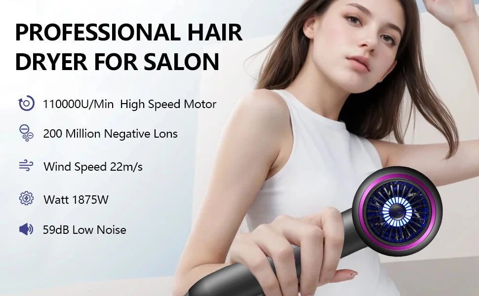 Professional Hair Dryer with Diffuser