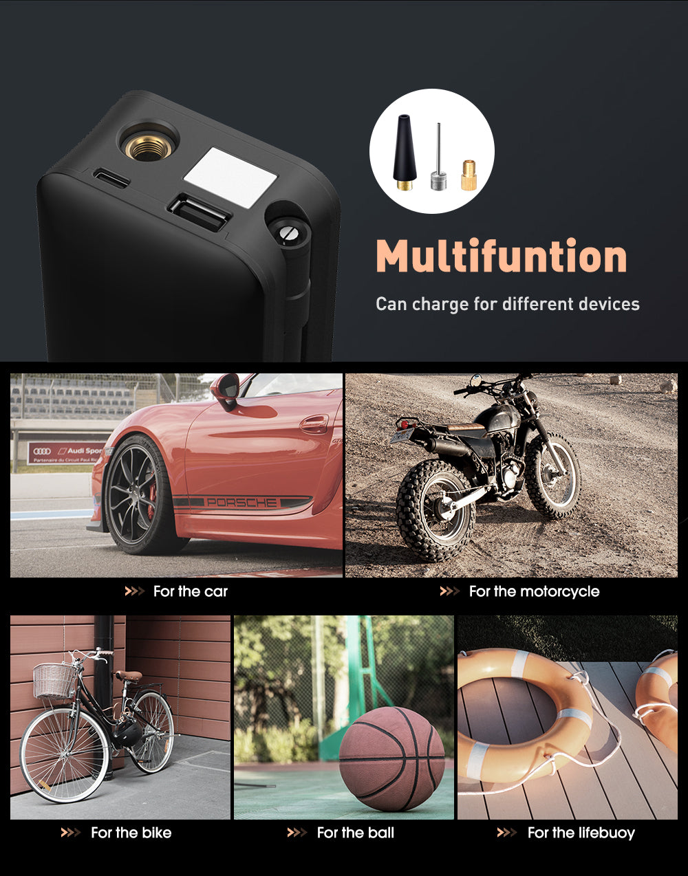 CARSUN™ Rechargeable Air Pump Tire Inflator