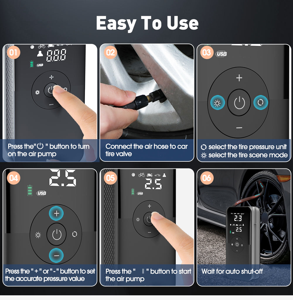 CARSUN™ Rechargeable Air Pump Tire Inflator