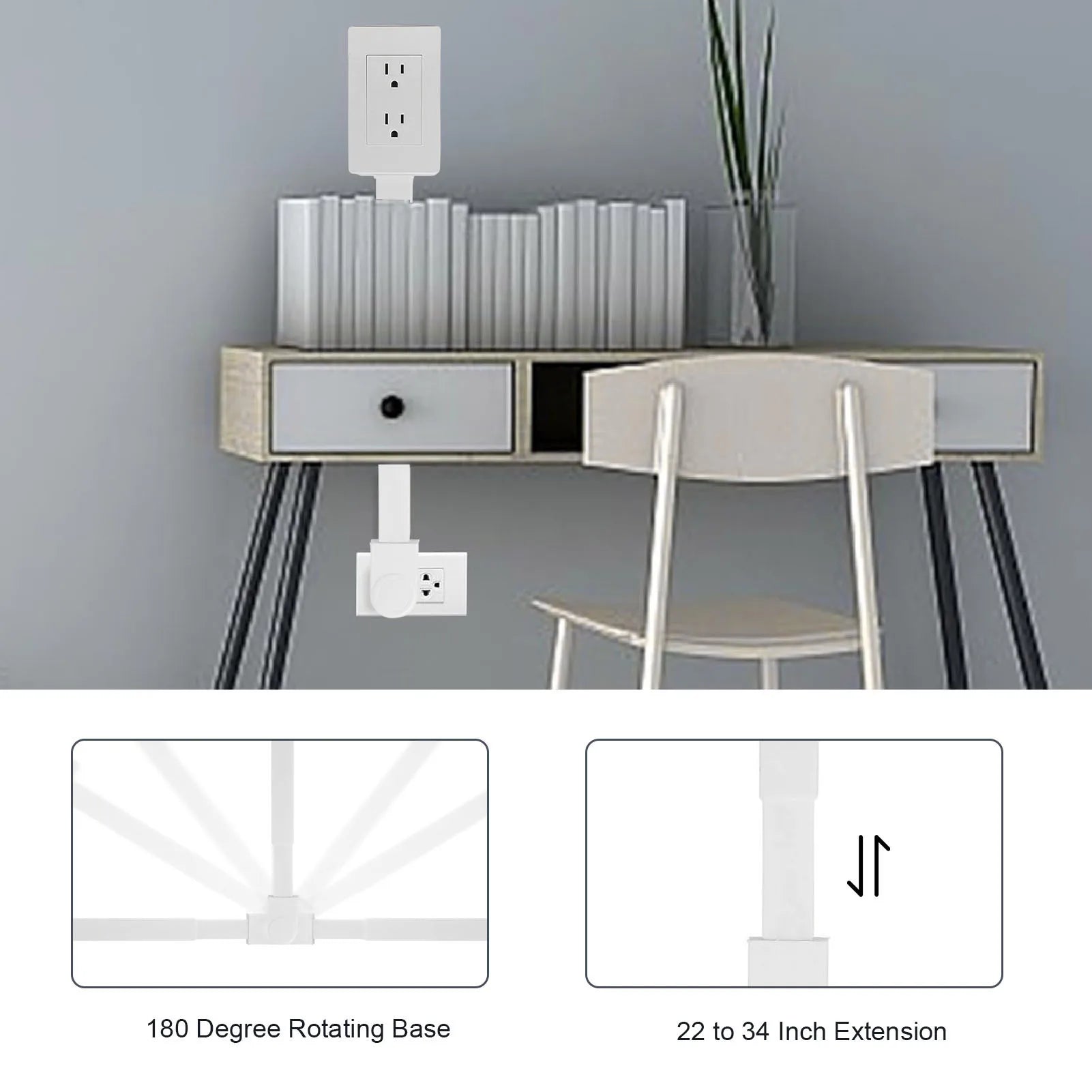 Rotatable Power Socket Expander